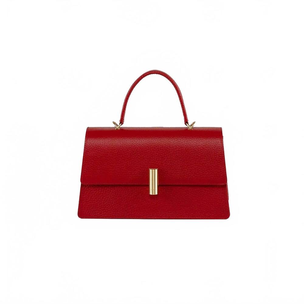 NEW ARCADIA women's teti large top handle grab handbag in rosso